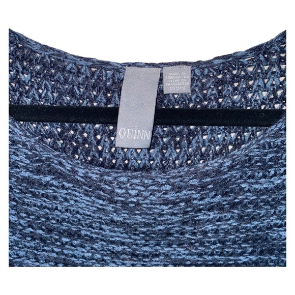 Anthropologie Quinn Blue/Gray‎ High Low Open Knit Lightweight Sweater - Picture 2 of 6